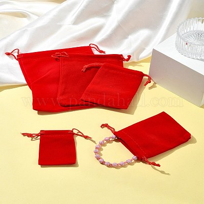 30шт прямоугольные бархатные мешочки TP-FS0001-02D-1