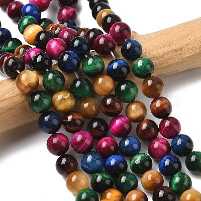 Природных тигровый глаз бисер нитей G-G101-10mm-6-1