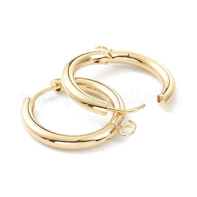 201 фурнитура для сережек-колец Huggie Hoop из нержавеющей стали STAS-P283-01J-G-1