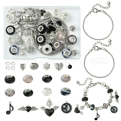 Наборы для изготовления браслетов в европейском стиле из сплава и латуни своими руками DIY-FS0007-23-1