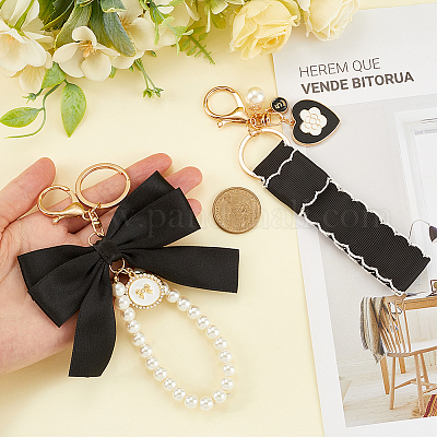 2 шт. 2 стиля брелок из хлопка KEYC-CP0001-24B-1