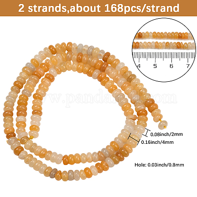 2 нити натуральных топазовых нефритовых бусин G-PA0001-24B-1