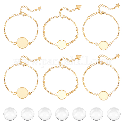 Набор для изготовления браслета из плоских круглых звеньев своими руками DIY-UN0003-85-1