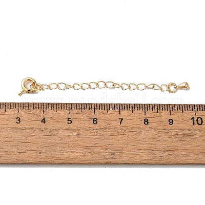 Латунные концы стойки с цепочкой и застежками KK-F873-01LG-02-1