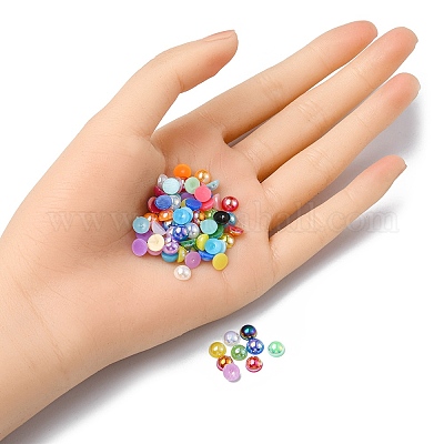 Абс имитация жемчужных кабошонов OACR-YW0001-48-1