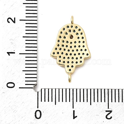 Подвески-соединители из латуни с микропаве из кубического циркония KK-H529-01A-G-1