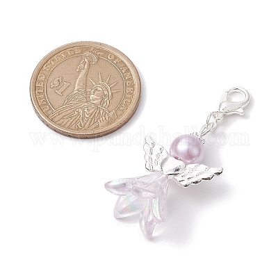 Подвески из ангельского стекла и стеклянного жемчуга HJEW-JM01939-1