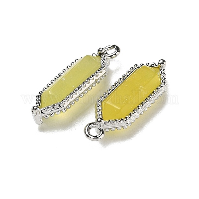 Подвески из натурального корейского нефрита с огранкой и двойным концом G-G181-05P-03-1