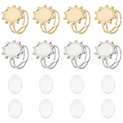 Набор для самостоятельного изготовления овального кольца-манжеты из нержавеющей стали 304 DIY-UN0055-84-1