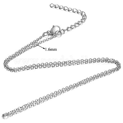 Stainless steel deals cable necklace