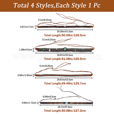 4 шт. 4 стиля искусственная кожа pu ремень украшения аксессуары DIY-GF0008-43-1