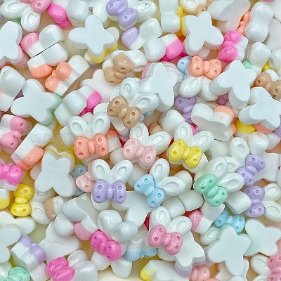 Мультяшные непрозрачные кабошоны из смолы RESI-C039-02H-1