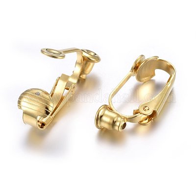 Wholesale 304 Stainless Steel Clip-on Earring Findings 