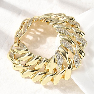 Браслеты из латунной цепочки для женщин BJEW-H630-08G-1