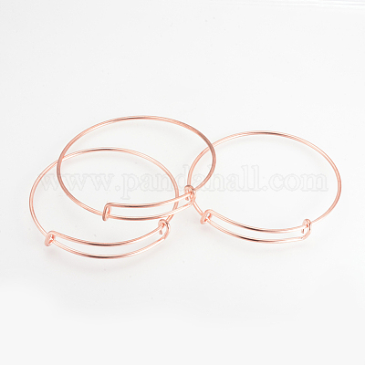 Регулируемый латунный расширяемый браслет BJEW-R032-RG-1