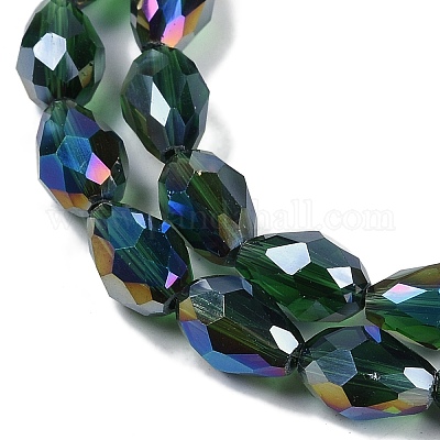 Прозрачные стеклянные бусины гальваническим пряди EGLA-N013-T4mm-B15-1