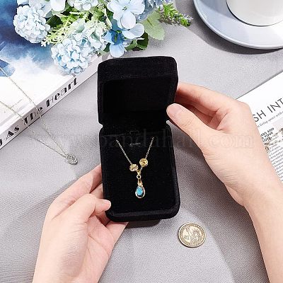 Бархатную коробочку кулон CON-WH0088-35B-1