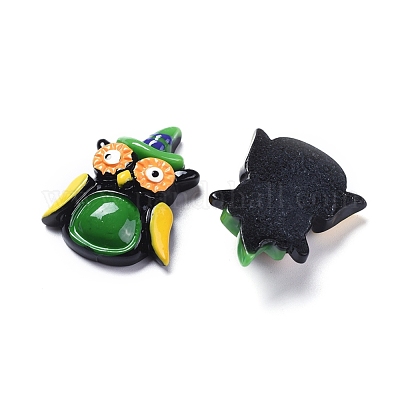 Кабошоны из непрозрачной смолы на тему Хэллоуина RESI-D0003-15B-1