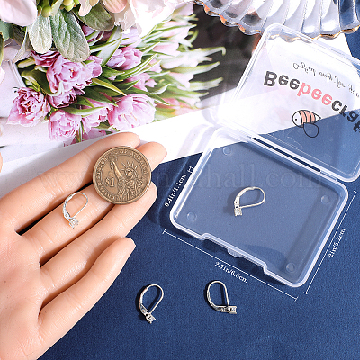 2 пара 925 сережек с застежкой-русалкой из стерлингового серебра STER-BBC0007-22-1