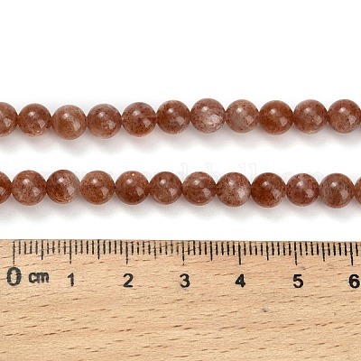 Натуральный Sunstone бисер пряди G-L631-A04-6mm-1