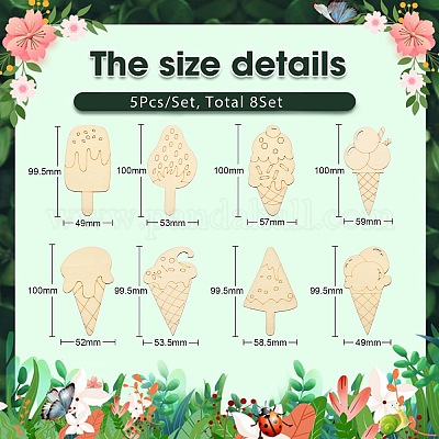 Незавершенные вырезы из дерева для мороженого WOOD-CJC0008-1