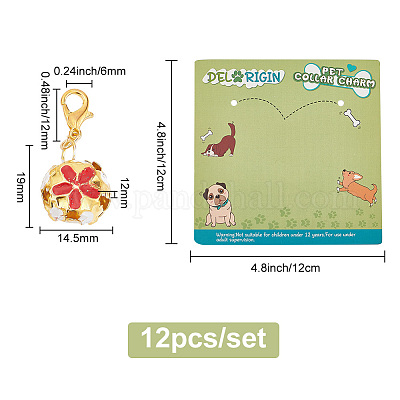 Утюг с эмалевыми украшениями в виде колокольчика сакуры HJEW-PH01583-1