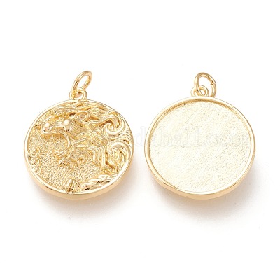 Латунные подвески ZIRC-I044-32G-1