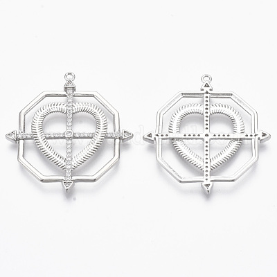 Латунные микро проложить кубического циркония подвески KK-R130-028P-NF-1