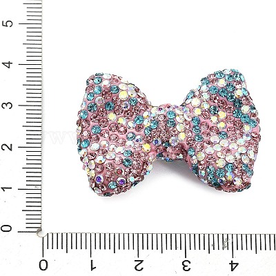 Полимерная глина стразы бусины в форме банта CLAY-NH0001-05E-1