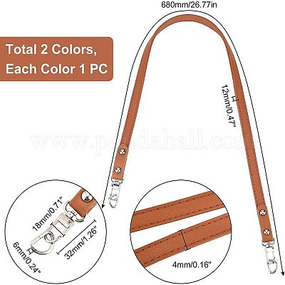 2шт. 2-х цветная ручка для сумки из искусственной кожи FIND-WR0003-44A-1