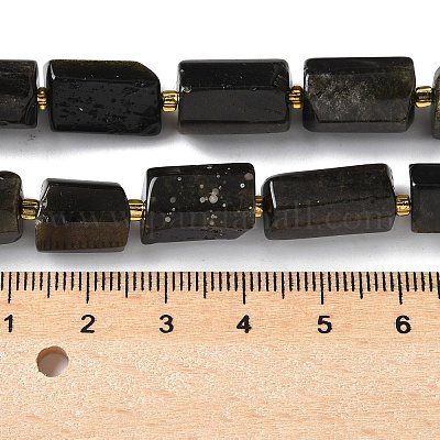 Естественный золотистый отлив обсидиан бисер пряди G-N327-06-40-1