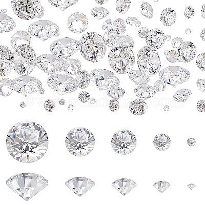 100 шт. 5 стиля кубических циркониевых кабошонов в форме бриллианта класса ААА ZIRC-BBC0002-98-1