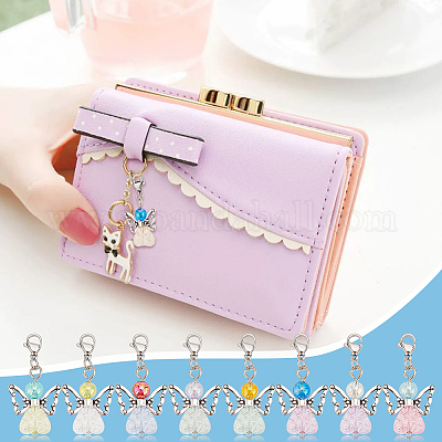 Акриловый кулон в виде сердца ангела HJEW-AB00705-1