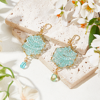 2 нити натуральных бусин амазонита нити G-OC0005-35-1