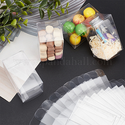 透明なプラスチックのギフト用の箱  長方形  透明  3.7x3.7x6.5cm&nbsp;LS-CON-WH0086-042-1
