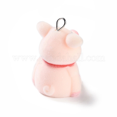 Милые подвески из флокированной смолы RESI-A040-02C-1