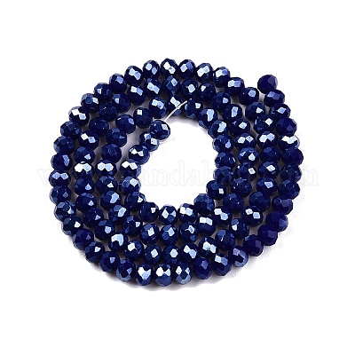 Стеклянные бусины с гальваническим покрытием  X-EGLA-A044-P4mm-A07-1