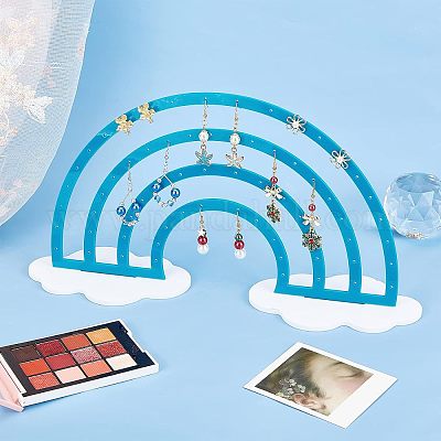 Акриловый дисплей серьги стойки EDIS-WH0029-11A-1