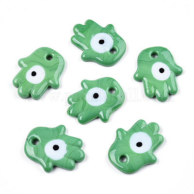 Непрозрачные подвески лэмпворк ручной работы LAMP-T011-15-B03-1