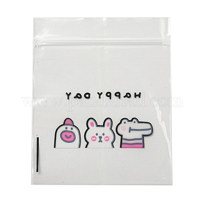 Прямоугольные пластиковые подарочные пакеты с замком-молнией OPP-Q008-01B-04-1