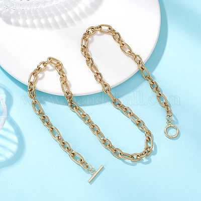 Цепочка Фигаро из нержавеющей стали 304 NJEW-JN05706-1