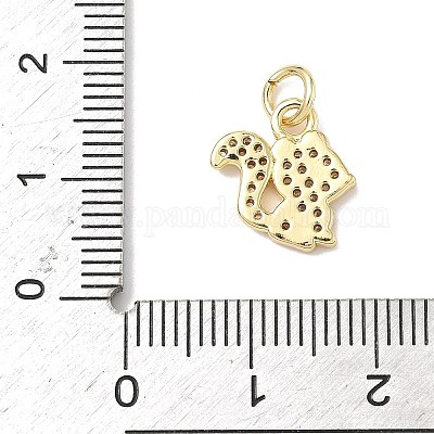 Латунные микро проложить кубического циркония подвески ZIRC-I356-15G-02-1