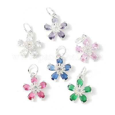 Латунные микро проложить кубического циркония подвески KK-U067-04S-1