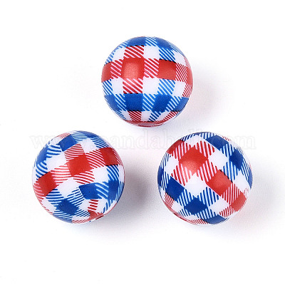 Печатные непрозрачные акриловые бусины MACR-T048-06A-1