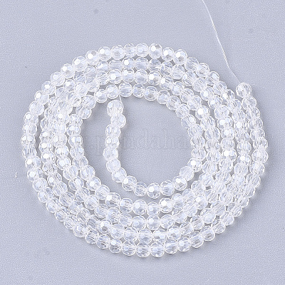 Стеклянные бусины с гальваническим покрытием  EGLA-T013-04-M-1