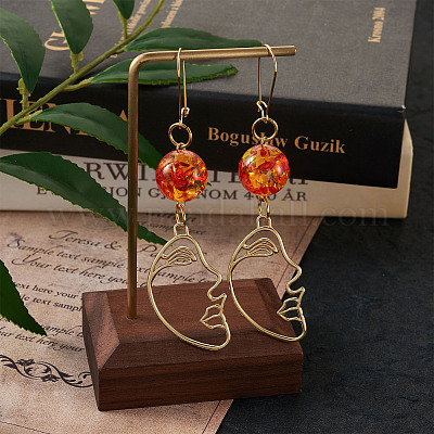 Смола имитация янтарных бусин CRES-TA0001-17-1