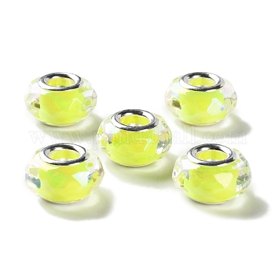 Заполнение оболочки латунные сердечники акриловые европейские бусины OACR-M024-01S-06-1