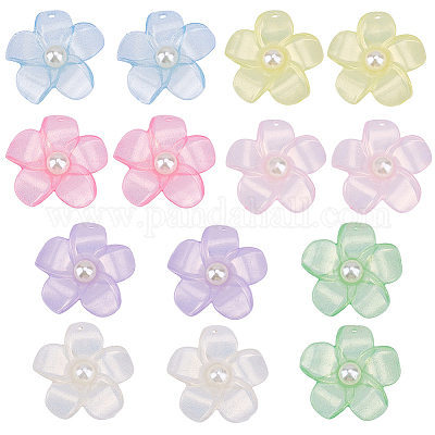 14 шт. 7 цвета непрозрачные подвески из смолы FIND-SP0003-17-1