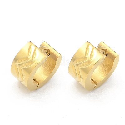 Серьги-кольца из нержавеющей стали 304 для женщин EJEW-C096-65G-1