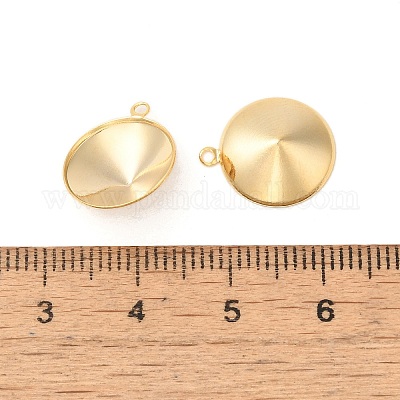 Ионное покрытие (ip) 304 нержавеющая сталь подвеска заостренная задняя часть со стразами STAS-U025-05D-G-1